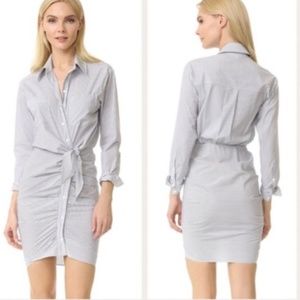 Veronica Beard Sierra Button Down Striped Cotton Shirt Dress Sz 8